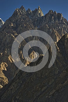 Passu cathedral mountain peak in Karakoram range