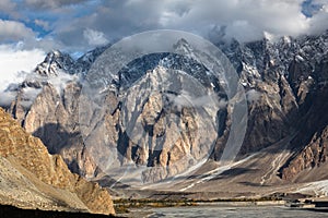 Passu cones Karakoram mountain range Pakistan
