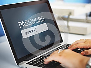 Password Access Firewall Internet Log-in Private Concept
