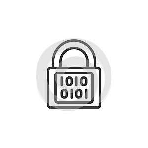 Password Encryption line icon