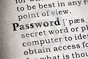 Definition of the word password