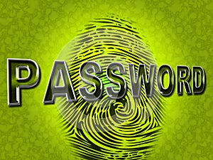 Password Fingerprint Indicates Log Ins And Accessible photo