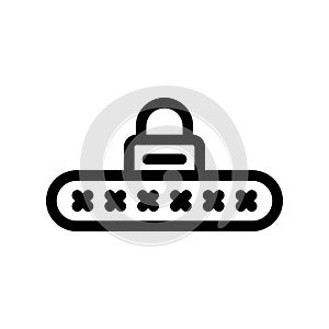 password icon vector illustration isolated sign symbol suitable for display, website, logo and designer. High quality black style