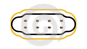 Password Input Field Dots Security Icon, vector design Generative AI