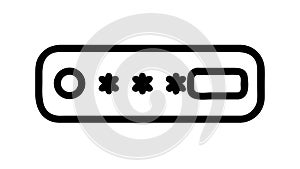 Password Input Field Icon, Secure Login UI, vector design Generative AI
