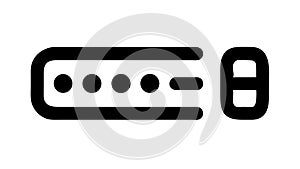 Password Input Field Icon, Secure User Authentication, vector design Generative AI