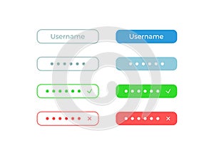 Password input UI elements kit