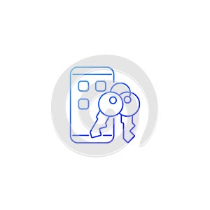 Password management app gradient linear vector icon