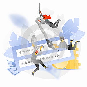 Password Phishing Attack Illustration