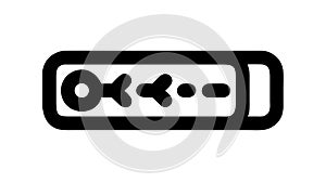 Password Protected Lock Security Outline Icon, vector design Generative AI