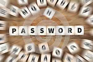 Password security computer protect data protection dice business