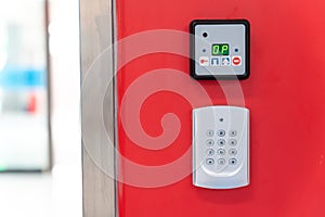 Password security device at office or home door, The Door electronic access control system machine. safety concept