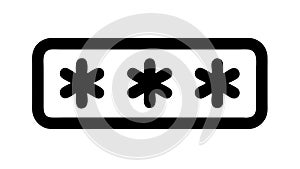 Password Security Protection Input Field Icon, vector design Generative AI