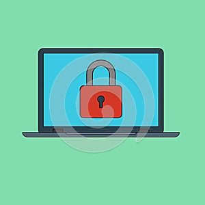 Password security vector icon.