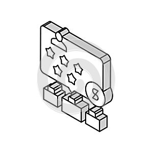 past employers review isometric icon vector illustration