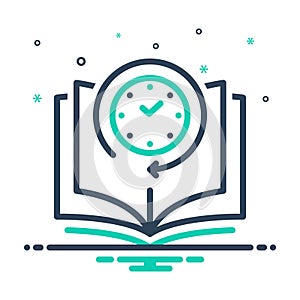 Mix icon for Past, previous and clock