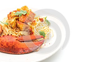 Pasta all\'astice or Lobster spaghetti - Italian food