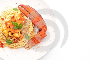 Pasta all\'astice or Lobster spaghetti - Italian food