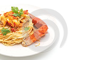 Pasta all\'astice or Lobster spaghetti - Italian food