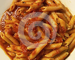 Pasta Arrabiata With Tomato Sauce Italian Food for Dinner