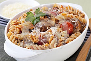 Pasta Bake with Meatballs