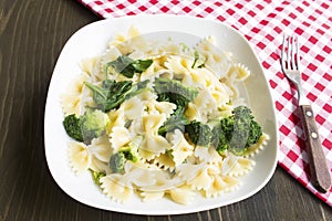 Pasta with Broccoli and Spinach