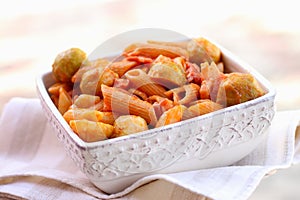 Pasta with Brussels sprouts