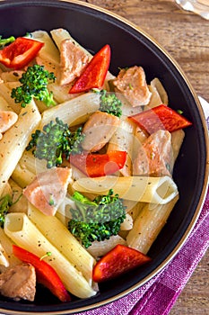 Pasta with chicken and vegetables