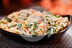 Pasta Collection - Fettuccine with salmon and spinach