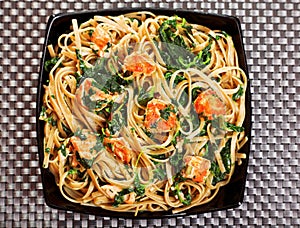 Pasta Collection - Fettuccine with salmon and spinach
