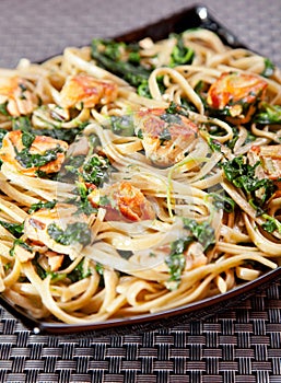 Pasta Collection - Fettuccine with salmon and spinach