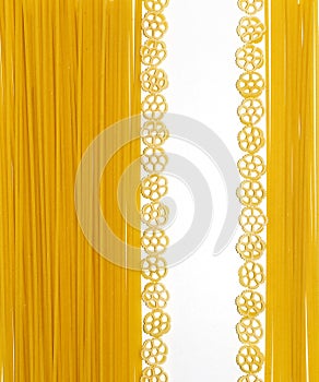 Pasta composition with space for simply text