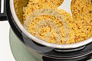 Pasta cooked in Instant Pot. Delicious orzo pasta