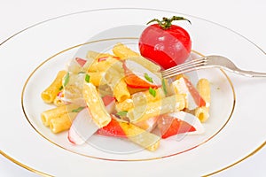 Pasta with Crab Sticks and Cheese