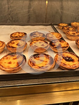Pasta del nata cookies bakery pasteria in the portugal lisbona