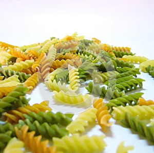 Pasta - Dried tri-colored fusilli