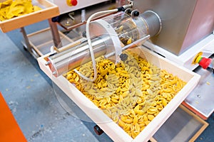 Pasta factory automation drawing technique processing production line.