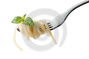 Pasta on a fork