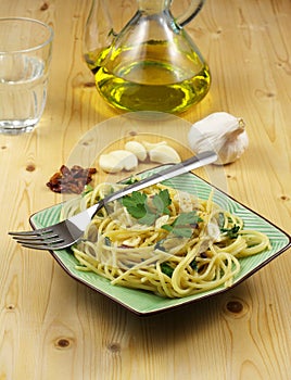 Pasta with Garlic, Oil, Chilli