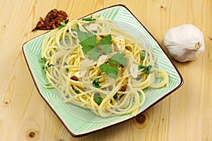 Pasta with Garlic, Oil, Chilli