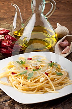 Pasta with garlic and olive oil