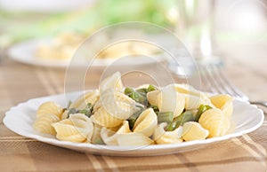 Pasta with green beans