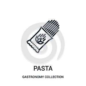 pasta icon vector from gastronomy collection collection. Thin line pasta outline icon vector illustration