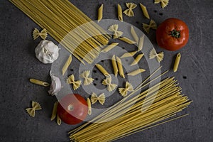 Pasta ingredients close up photo!