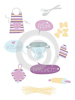 Pasta and kitchen items
