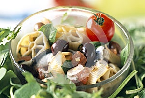 Pasta and marinated anchovy salad