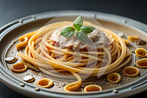 pasta meatball spaghetti tomato sauce grated parmesan chees