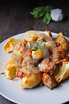 Pasta with meatballs