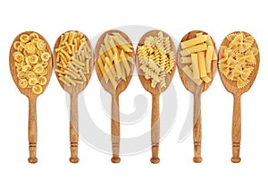 Pasta in Oak Spoons