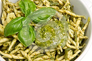 Pasta with pesto photo